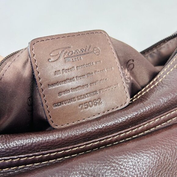 Fossil Classic Brown Vintage 1954 Pebbled Leather Shoulder Bag - Picture 7 of 7